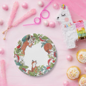 Rustikale Waldfüßer Pilzsaal Berry Blätter Pappteller (Party)