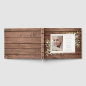 Rustikale Waldgärten Love Memory Foto Beerdigung Gästebuch (Voll)