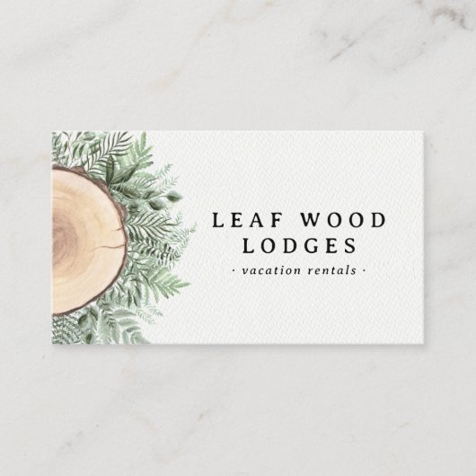 Rustikale Waldgärten Urlaub Rental Bed Breakfast Visitenkarte (Vorderseite)