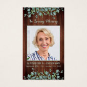 Rustikale Waldgrün Gedenkkarte Beerdigung Gebetska (Vorderseite)