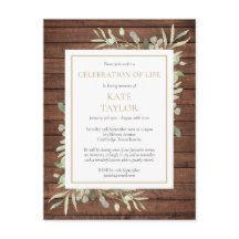 Rustikale Waldgrüne Feier zur Lebensbeerdigung