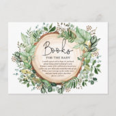 Rustikale Waldgrüne neutrale Bücher für Baby Begleitkarte (Vorderseite)