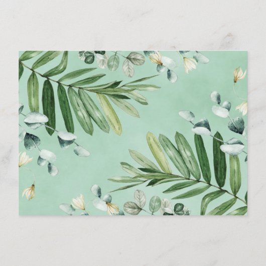 Rustikale Waldgrüne neutrale Bücher für Baby Begleitkarte (Rückseite)