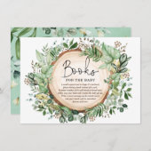 Rustikale Waldgrüne neutrale Bücher für Baby Begleitkarte (Vorne/Hinten)