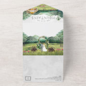 Rustikale Waldhochzeit All In One Einladung (Außenbereich)