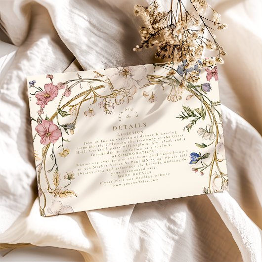 Rustikale Waldhochzeit Begleitkarte