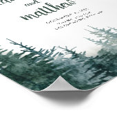 Rustikale Waldhochzeit Begrüßungszeichen Poster (Ecke)