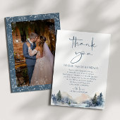 Rustikale Waldhochzeit Dankeskarte