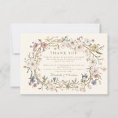 Rustikale Waldhochzeit Dankeskarte (Vorderseite)