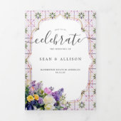 Rustikale Waldhochzeit Dreifach Gefaltete Einladung (Cover)