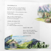 Rustikale Waldhochzeit Dreifach Gefaltete Einladung (Innen Erste Seite)