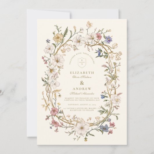 Rustikale Waldhochzeit Einladung (Vorderseite)