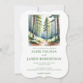 Rustikale Waldhochzeit Einladung (Vorderseite)