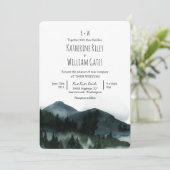 Rustikale Waldhochzeit - Einladung (Stehend Vorderseite)