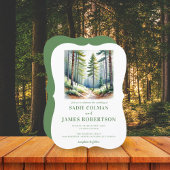 Rustikale Waldhochzeit Einladung
