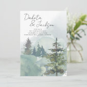Rustikale Waldhochzeit Einladung (Stehend Vorderseite)