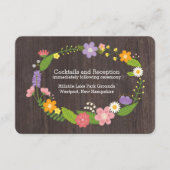 Rustikale Waldhochzeit mit Bohemischem Blumenkraut Begleitkarte (Vorderseite)