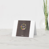 Rustikale Waldhochzeit mit Bohemischem Blumenkraut Dankeskarte (Rückseite)