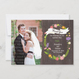 Rustikale Waldhochzeit mit Bohemischem Blumenkraut Einladung