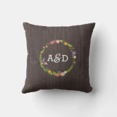 Rustikale Waldhochzeit mit Bohemischem Blumenkraut Kissen (Rückseite)