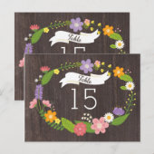 Rustikale Waldhochzeit mit Bohemischem Blumenkraut Postkarte (Vorne/Hinten)