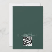 Rustikale Waldhochzeit mit QR-Code im Budgetrahmen Einladung (Rückseite)
