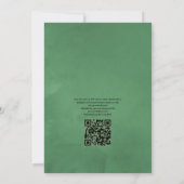 Rustikale Waldhochzeit mit QR-Code zur RSVP-Antwor Einladung (Rückseite)