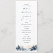 Rustikale Waldhochzeit Programm (Vorderseite)