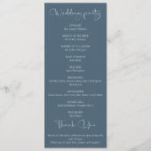 Rustikale Waldhochzeit Programm (Rückseite)