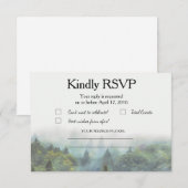 Rustikale Waldhochzeit RSVP Karte (Vorne/Hinten)