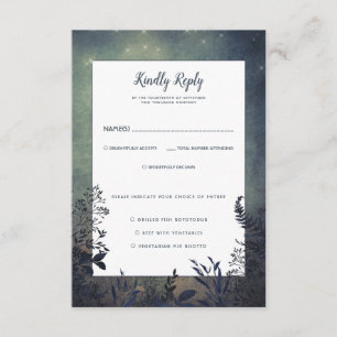 Rustikale Waldhochzeit-RSVP RSVP Karte