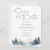 Rustikale Waldhochzeit Save The Date (Vorderseite)