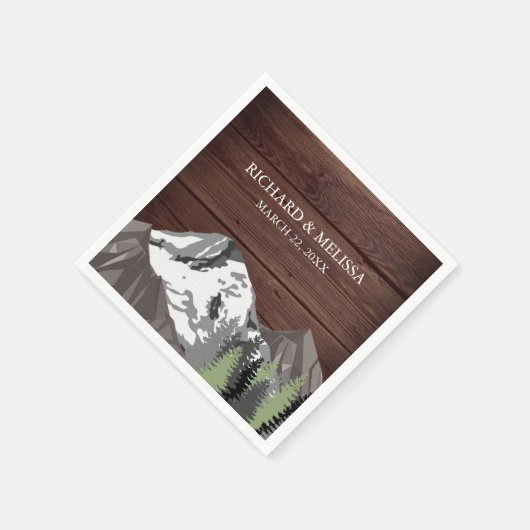 Rustikale Waldhochzeit Serviette (Ecke)