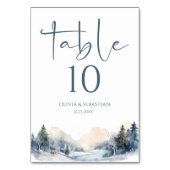 Rustikale Waldhochzeit Tischnummer (Vorderseite)