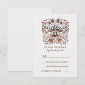 Rustikale Waldhühner, die die RSVP-Karte hochhalte RSVP Karte (Vorne/Hinten)