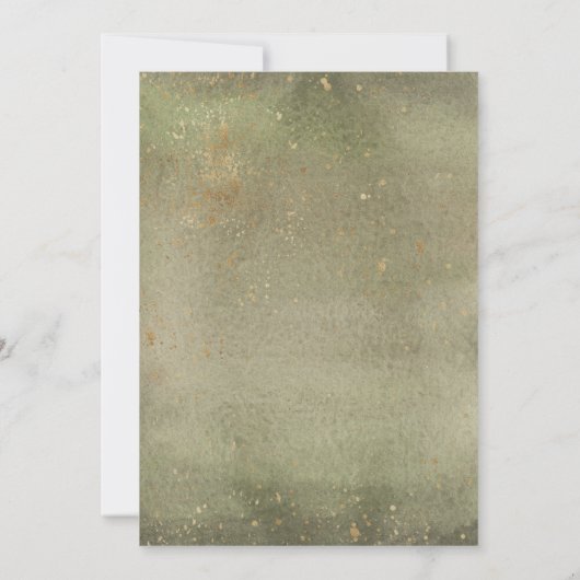 Rustikale Waldhütte Wasserfarbe Save the Date Einladung (Rückseite)