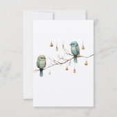 Rustikale Waldlandliebe Vögel Feier Dankeskarte (Rückseite)
