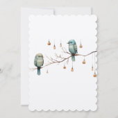 Rustikale Waldlandliebe Vögel Feier Einladung (Rückseite)