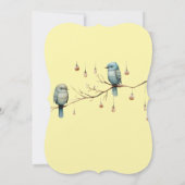 Rustikale Waldlandliebe Vögel Feier Einladung (Rückseite)