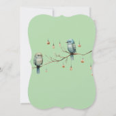 Rustikale Waldlandliebe Vögel Feier Einladung (Rückseite)