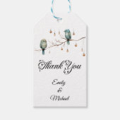 Rustikale Waldlandliebe Vögel Feier Geschenkanhänger (Vorderseite)