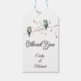 Rustikale Waldlandliebe Vögel Feier Geschenkanhänger