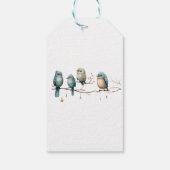 Rustikale Waldlandliebe Vögel Feier Geschenkanhänger (Rückseite)