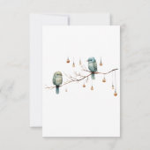 Rustikale Waldlandliebe Vögel Feier RSVP Karte (Rückseite)