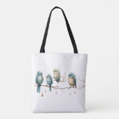 Rustikale Waldlandliebe Vögel Feier Tasche (Rückseite)