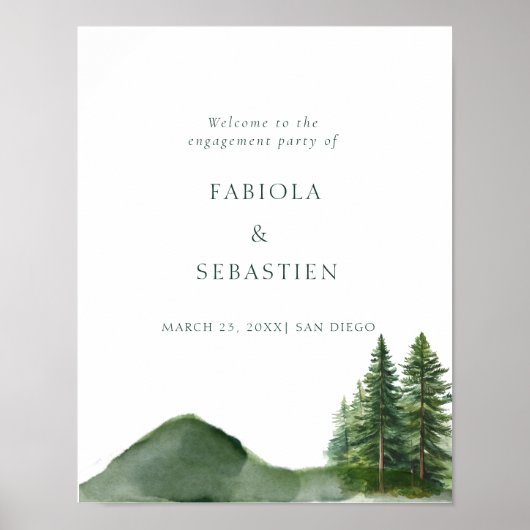 Rustikale Waldlandschaft Bergwald Engagemen Willko Poster (Vorne)