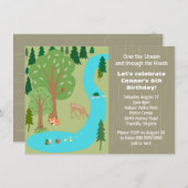 Rustikale Waldlandschaft Geburtstagsparty Einladung (Vorne/Hinten)