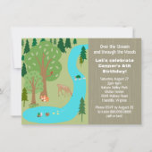 Rustikale Waldlandschaft Geburtstagsparty Einladung (Vorderseite)