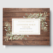 Rustikale Waldlandschaft im Gedächtnisbeerden Gästebuch (Vorderseite)