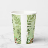 Rustikale Waldlandschaft Pilze Pilze Fungi Ferns Pappbecher (Links)